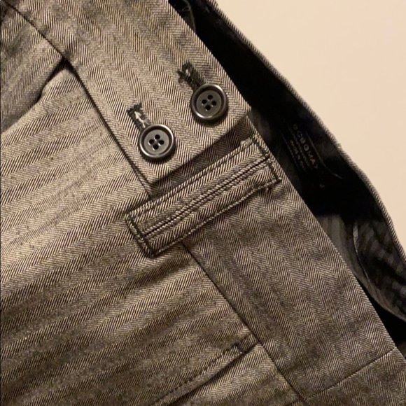 BCBGMAXAZRIA Kristen Grey Stripe 0 Dress Pants - Picture 8 of 8